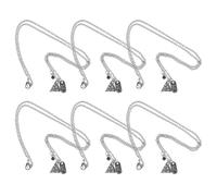 Toyvian 6pcs Pizza Shape Alloy Pendant Necklaces Lightweight and Comfortable to Wear Creative Friendship Pendant for Christmas and Party