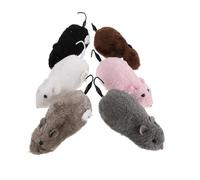 Toyvian 6pcs Plush Wind-up Mouse Cat Realistic Moving Mouse for Indoor Play and Mental Stimulation Interactive Pet Teaser