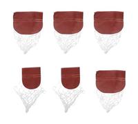 Toyvian 6pcs Pool Table Pocket Replacement Mesh Nets - Drop Style Billiard Table Accessories Set 7.5x2.4 Inch for Home and Professional Use