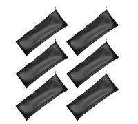 Toyvian 6pcs Pu Leather Microphone Pouch Bag with Zipper Dustproof Protective Case for Portable Mic Storage Suitable for Travel and Podcast Equipment Carrying