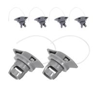 Toyvian 6Pcs Replacement Inflatable Air Valve Caps with Cords for Kayak Paddle Board, Boat and Raft Valve Cover Seal Plugs, Gray Rubber Air Plugs for Scupper Hole Maintenance