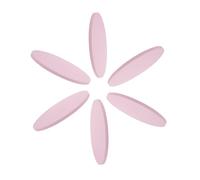 Toyvian 6pcs Round Yoga Knee and Elbow Pads Soft Cushioned Fitness Mat Portable Non-slip Circular Exercise Cushion for Plank and Outdoor Workouts Pink