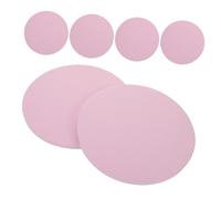 Toyvian 6pcs Round Yoga Knee Mat for Relief Pink Cushioned Exercise Pads Non-slip Fitness Mat for Core Workouts Elbow and Wrist and Easy to Clean