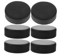 Toyvian 6Pcs Rubber Ice Hockey Pucks for Training and Competition Lightweight Roller Hockey Accessories for Beginners and Teens Official Regulation Game Pucks for Accurate Shots and
