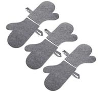 Toyvian 6pcs Sauna Heat-resistant Gloves Soft Felt Spa Bath Accessories for Showering Exfoliating Scrub Gloves for Home Sauna