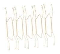 Toyvian 6pcs Shaped Invisible Plate Hangers for Wall Display Steel Decorative Plate Holders with Strong Load Capacity Easy Installation Wall Mount Hooks for Antique Arts and Home Decor