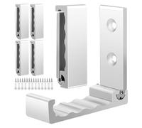 Toyvian 6pcs Silver Folding Wall Hooks Aluminium Alloy Screw