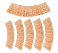 Toyvian 6pcs Simulated Thatch for Small Thatch Roof Decoration Artificial Straw Roll for Miniature Roof Thatching Faux Grass for Dollhouse Crafting and Seasonal Party Decor