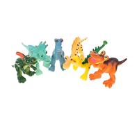 Toyvian 6Pcs Simulation Dinosaur Educational Cartoon Animal Models for Compact Lightweight Natural Cognition Development Playthings for Home Desk and Classroom Decoration