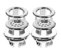 Toyvian 6pcs Sink Overflow Ring for Washbasin, Plastic Bathroom Wash Basin Accessory, Easy to Install and Replace, Silver Minimalist Design for Home Decoration