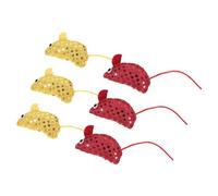 Toyvian 6pcs Soft Sequin Cat Mice Toys for Indoor Cats Interactive Chew Toys to Stimulate Hunting Instincts and Provide Fun for