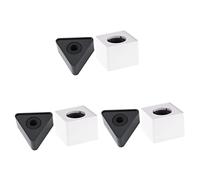 Toyvian 6pcs Tiny Microphone Abs Station Logo Mic Interview Mic Logo Flag Station Engraving and Sticker Adhesive