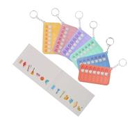 Toyvian 6pcs to Do List for Checklist Keychain Display Card, Abs Habit Tracker with Stickers, Visual Progress Tracking and Reminders for Home Travel