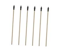 Toyvian 6pcs Traditional Wooden Pole Arrow Throwing Cast Pot Game Props with Soft Rubber Heads for Safe Outdoor Entertainment and Archery Practice