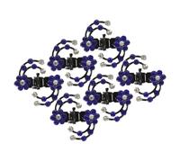 Toyvian 6pcs Unique Blossom Flower Hairpin Clips Mini Rhinestone Hair Claw Clamps for Girls Women Bridal Wedding Party Decorations
