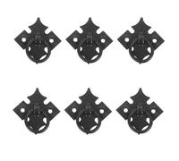 Toyvian 6pcs Vintage Black Iron Cabinet Handles Single Hole Pulls for Kitchen Cabinets and Drawers with Comfortable Grip, Easy to Open and Close, for Traditional Interiors and Home Decor