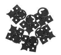 Toyvian 6pcs Vintage Black Iron Single-Hole Drawer Pull Handle with Comfortable Grip for Dressers and Kitchen Cabinets, Retro Chinese Style Ring Cabinet Handle Suitable for Traditional