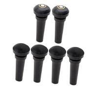 Toyvian 6pcs Violin Ebony Endpin Pegs Fisheye Non-fisheye Designs for Violin Models Tuning Accessories for Repair Kit and Replacement Parts