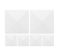 Toyvian 6pcs White PVC Vinyl Fence Post Caps Weather Resistant Decorative Pyramid Top Covers for Patio Deck Mailbox Posts Outdoor Garden Fence Privacy Enhancer