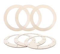 Toyvian 6pcs Wooden Round Wreath Frames for Crafts 30cm Outer Diameter 23cm Inner Diameter Floral Arrangement Rings for DIY Festival Wedding Table Decoration