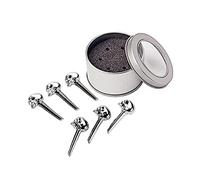 Toyvian 6pcs Zinc Alloy Skull Bridge Pins Silver Pegs for Acoustic Guitar Mandolin Accessories Bridge Pins