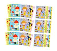 Toyvian 6sets Career Puzzle Stickers Artist Costume Dress up Products Sticker Puzzle for Occupation Dress up for Career Coated Paper