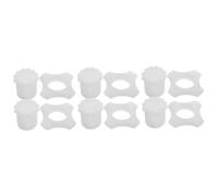 Toyvian 6sets Mic Rings for Cordless Microphone Glow Dark Sleeve Replacement Mic Bottom Rod Protection Microphone Accessories Kit for Stage Performance