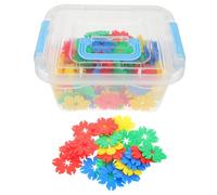 Toyvian 70pcs Snowflake Building Blocks Set Plastic Interlocking Bricks, Educational STEM Construction Kit for Early Learning and Creative Development