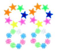 Toyvian 72Pcs Beads for Bicycle Wheel Decoration Assorted Shapes Easy Clip Design for Bikes Durable Plastic Bike Accessories Stars Glow Beads