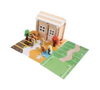 Toyvian 75pcs Wooden Building Blocks for Luban Mortise and Tenon Structure Creative Early Childhood for Fine Motor Skills Development Preschool Educational Craft Houses for Home Use