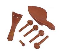 Toyvian 7pcs Jujube Wood Violin Kit Complete Accessories Set Tailpiece Chin Rest End Pin and Pegs for Enhanced Performance and Design