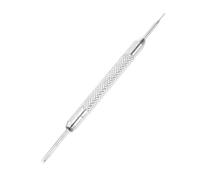 Toyvian 7pcs Metal Watch Band Repair Tool Reversible Fork Tip, Silver | Heavy Knurl Handle, Double-ended Tip Options, for Metal Band and Leather Watch Strap Adjustment