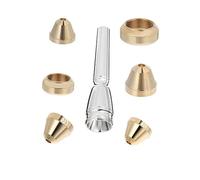 Toyvian 7pcs Professional Trumpet Mouthpiece Plated Trumpet Accessories for Beginners and Advanced Players Includes Mouthpiece for Various Playing Styles
