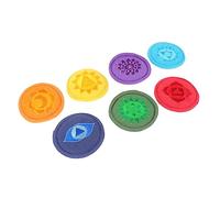 Toyvian 7pcs Singing Bowl Mat Buddhism Art Craft for Buddha Hall Buddhist Sound Bowl Pad Cushion for Meditation Practice