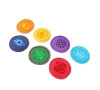 Toyvian 7pcs Singing Bowl Pads Cushions Meditation Mats Healing Music Instrument Accessory Buddhist Supplies for Buddha Hall Decoration