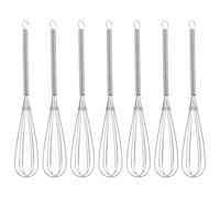 Toyvian 7pcs Stainless Steel Small Whisks Hair Dye Stirrer Set for Salon Manual Mixer with Long Time Mixing Work and Beating Eggs, Portable Hair Color Stirrer for Hairdressing Supplies