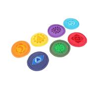 Toyvian 7pcs Tibetan Singing Bowl Pads 10cm Handmade Fabric Cushions Meditation Sound Healing Bowl Mats for Buddhist Supplies