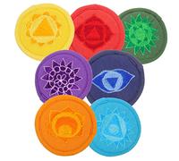 Toyvian 7pcs Tibetan Singing Bowl Pillow Buddhist Bowl Mat Yoga Hand Embroidered