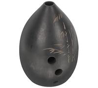 Toyvian 8-hole Black Clay Ocarina for Beginners with Delicate Patterns, Comfortable to Hold and Easy to Play, for Developing A Child's Interest in Music Or Birthday