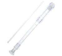 Toyvian 8 Hole Traditional Flute Plastic Beginner Recorder Abs Resin with Cleaning Rod Manual Easy Cleaning Heavy Metal Tone for Classroom Performance