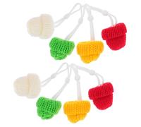 Toyvian 8 Pcs Adjustable Elastic Strap Pet Lizard Hats, Knitted Decorative Caps for Bearded Dragons, Chameleons, and Snakes, Costume Party Accessories for Reptile Apparel