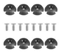 Toyvian 8 Sets Kayak Buckle Fitting with Screws, Black Plastic Marine Deck Line Guide Accessories for Canoe and Kayak Rigging Rope