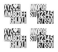 Toyvian 8 Sheets White Pvc Mailbox Letter Stickers with No Sticky Trace, DIY Design, 4-inch Number and Letter Decals for Outdoor Use on Trash Cans and Mailboxes