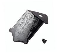 Toyvian 8-String Mandolin Tailpiece with Screws and Removable Cover Triangle Plate Fits 8 Loop-End Strings Guitar Maker Pattern Instrument Decoration