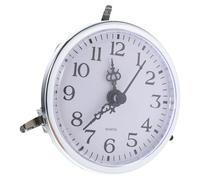 Toyvian 80mm Silver round Crystal Clock Insert for Home Decor DIY Craft Clock Mechanism with Pendulum Display