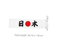Toyvian 8pcs Adjustable Japanese Ninja Print Headbands for Adults Breathable Sweat-absorbent Fabric Versatile Samurai Costume Accessories for Karate Cooking Training and Party Use