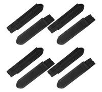 Toyvian 8PCS Adjustable Nylon Bike Pedal Straps for Road Bicycle Cycling Toe Straps with Fix Bands Black Bicycle Foot for Outdoor Riding and Gym Exercise