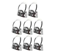 Toyvian 8pcs Adjustable Stainless Steel Thumb Picks for Banjo and Acoustic Guitar Hollowed Finger Plectrums with Open Design for Enhanced String Control Metal Guitar Picks