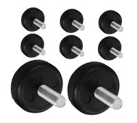 Toyvian 8pcs Adjustable Treadmill Mat Pads with Vibration Feet and Fitness Equipment Thumb Screws for Floor Protection and Enhanced Stability During Workouts