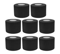 Toyvian 8pcs Black Disposable Barber Neck Strips Salon Hairdressing Neck Guard Paper Collars for Haircuts, Spa Massage, and Barbershop Use